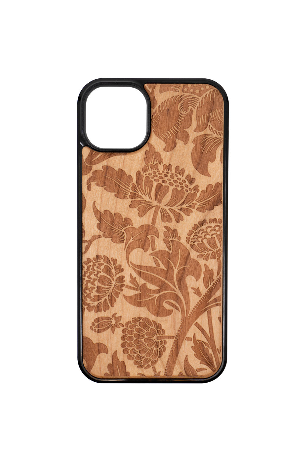 Chrysanths I Engraving iPhone 15 Plus Wood Case