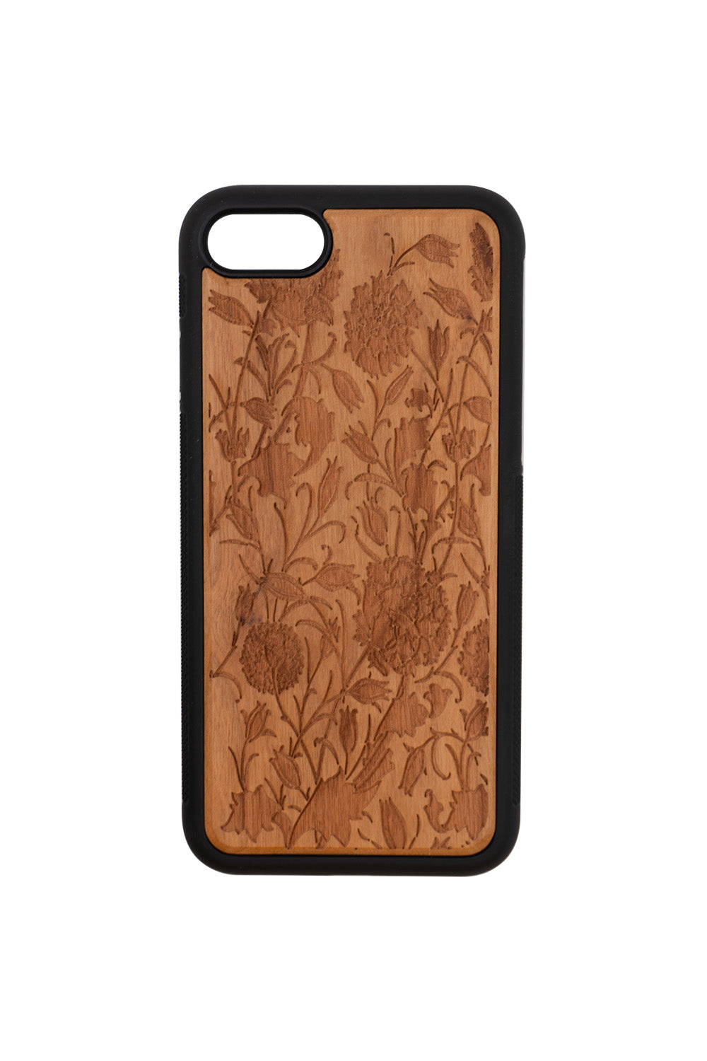 Tulip Engraving iPhone SE (2ng generation or later) Wood Case