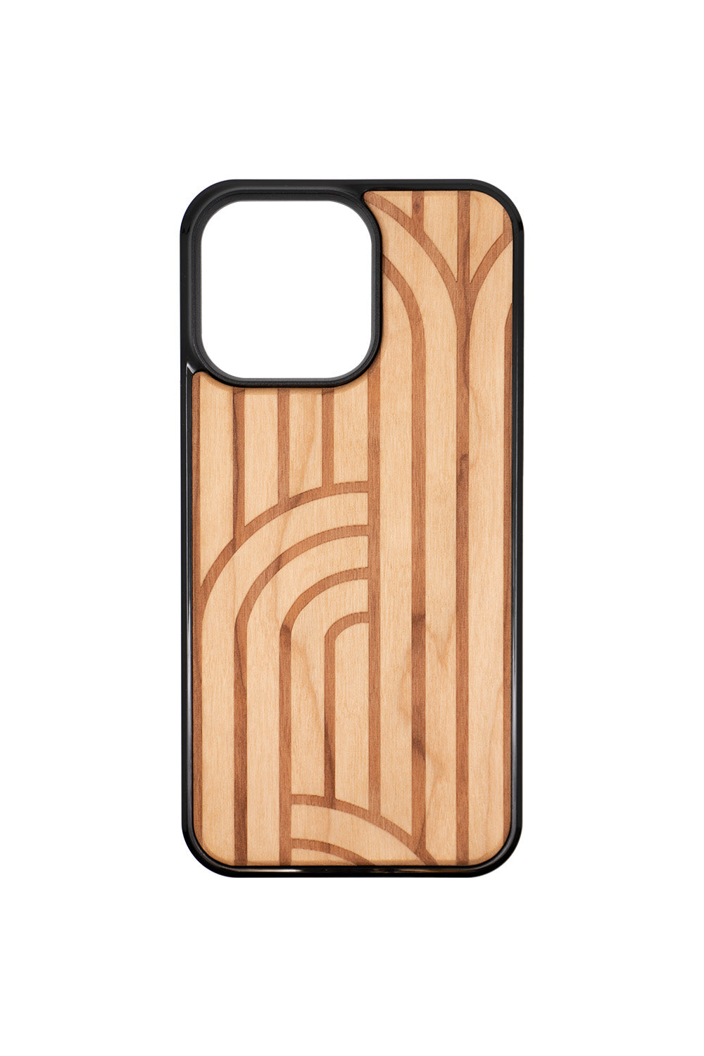 Cascade Engraving iPhone 13 Pro Max Wood Case