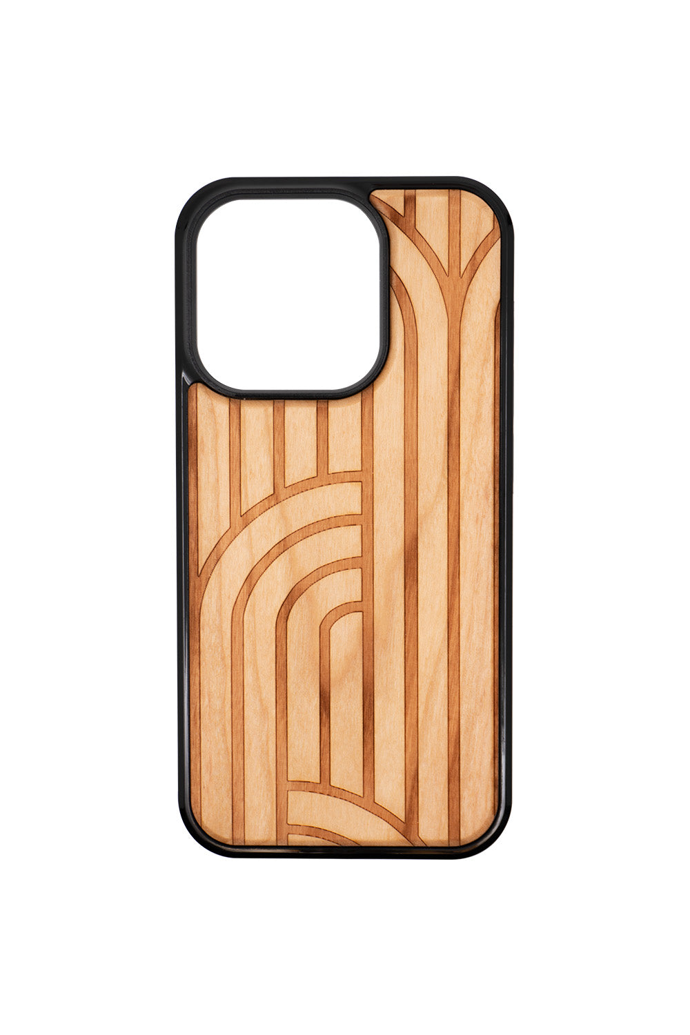 Cascade Engraving iPhone 13 Pro Wood Case