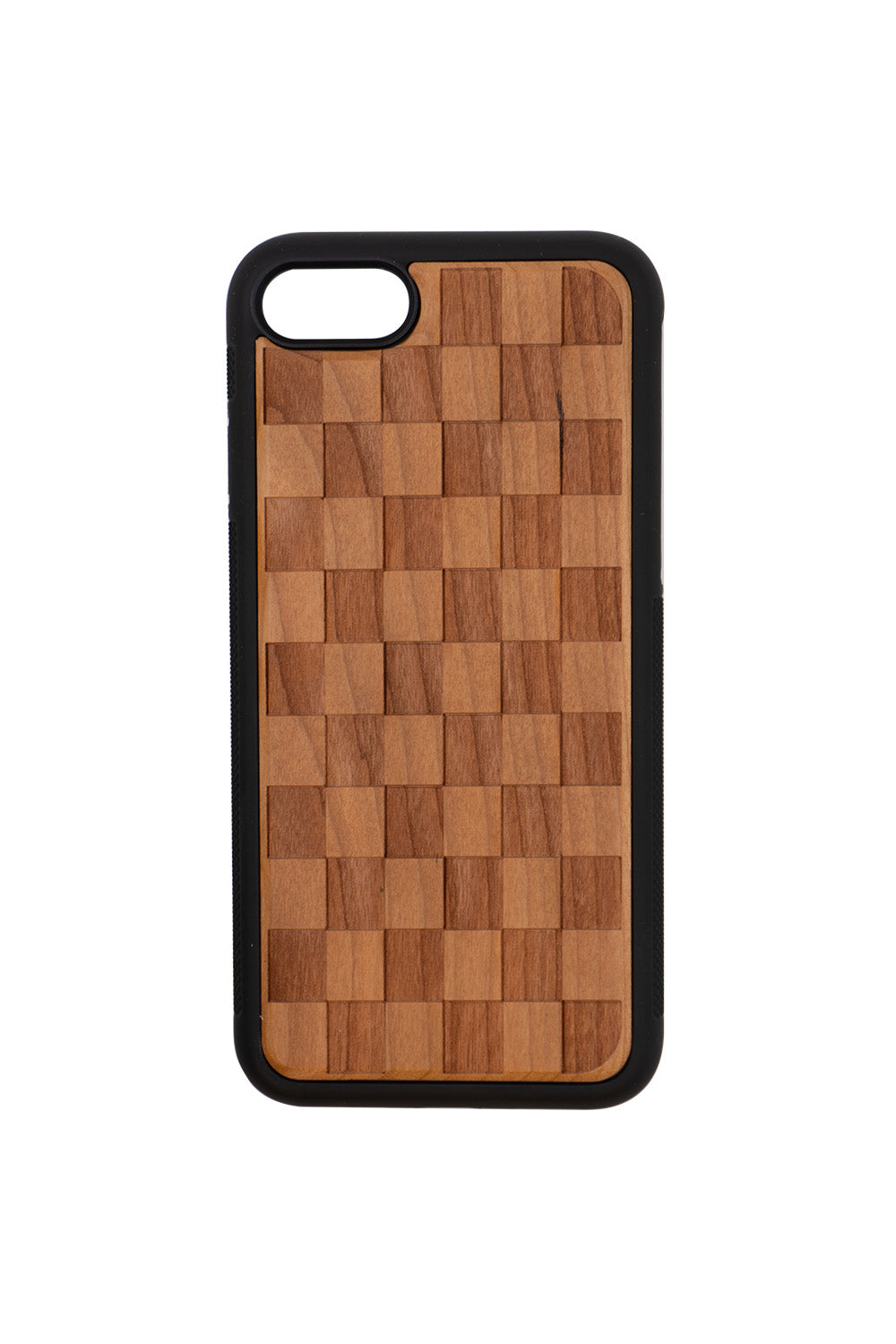 Checker Engraving iPhone SE (2nd generation or later) Wood Case