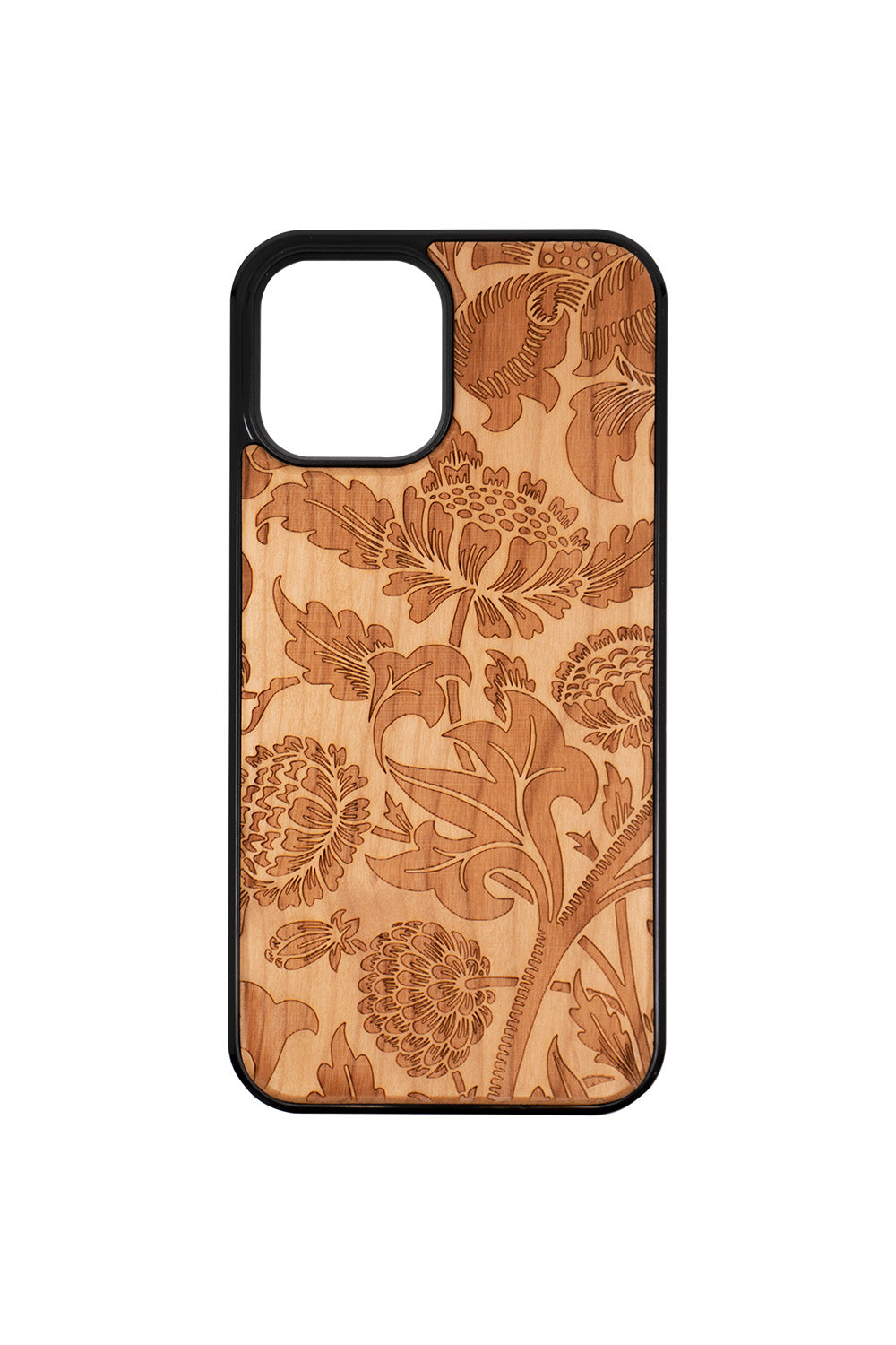 Chrysanths I Engraving iPhone 12 Pro Max Wood Case