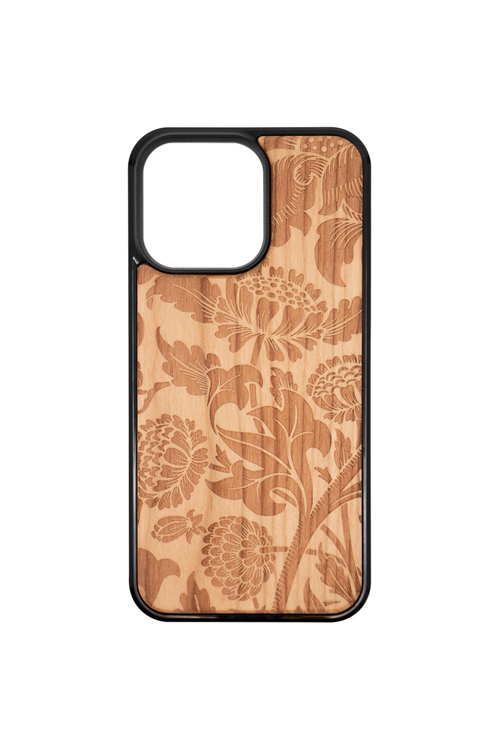 Chrysanths I Engraving iPhone 13 Pro Max Wood Case