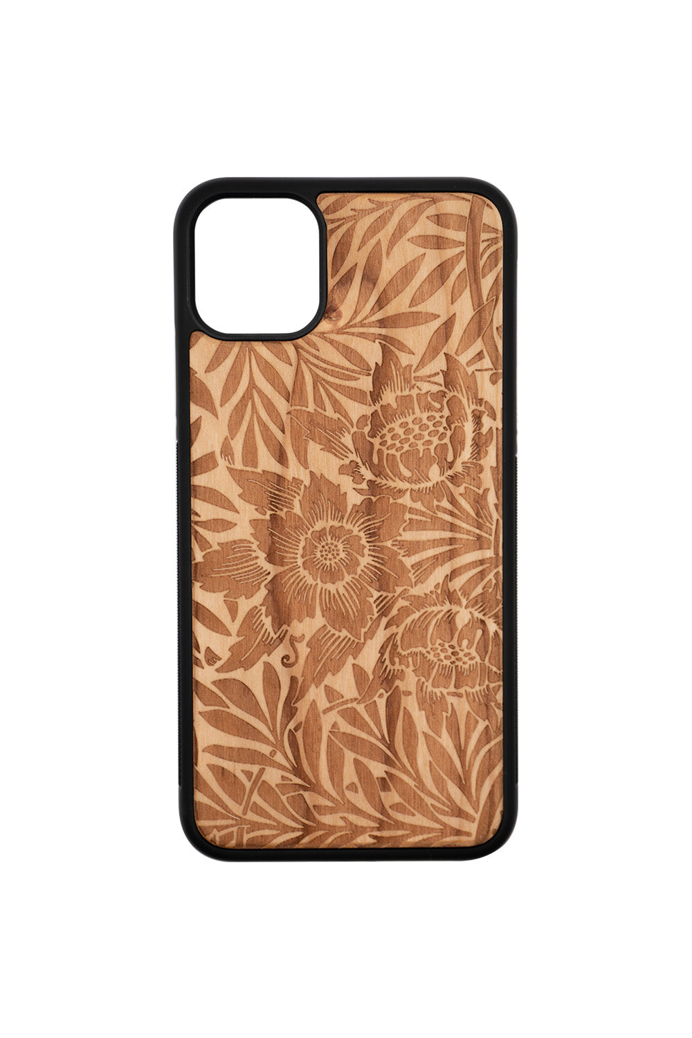 Chrysanths II Engraving iPhone 11 Pro Max Wood Case