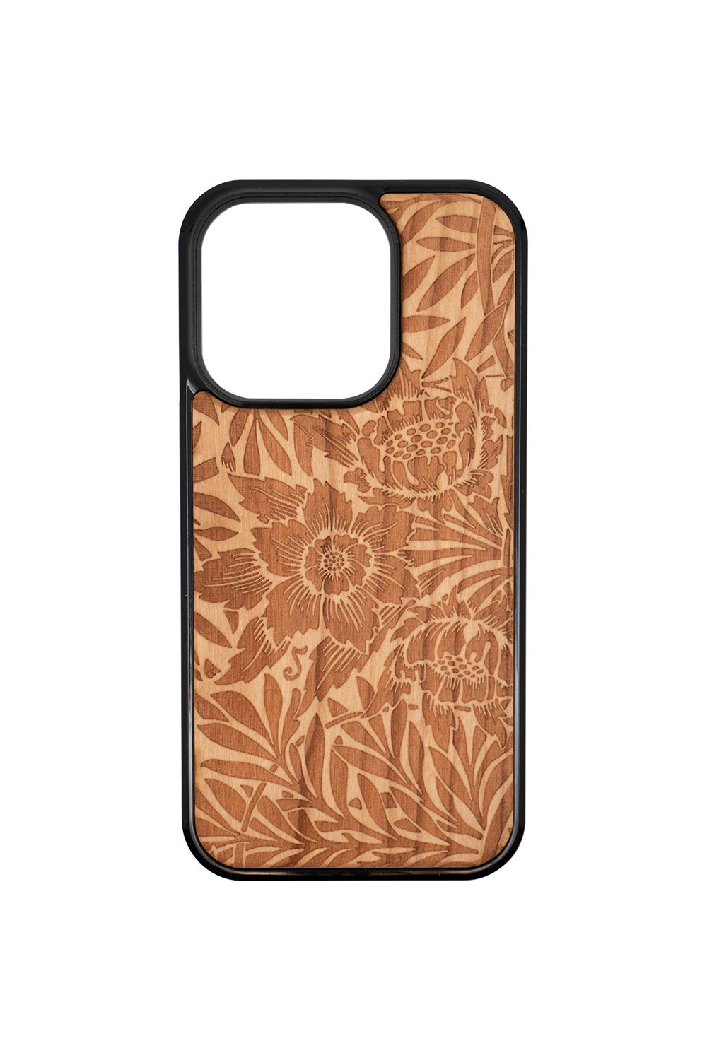 Chrysanths II Engraving iPhone 13 Pro Wood Case