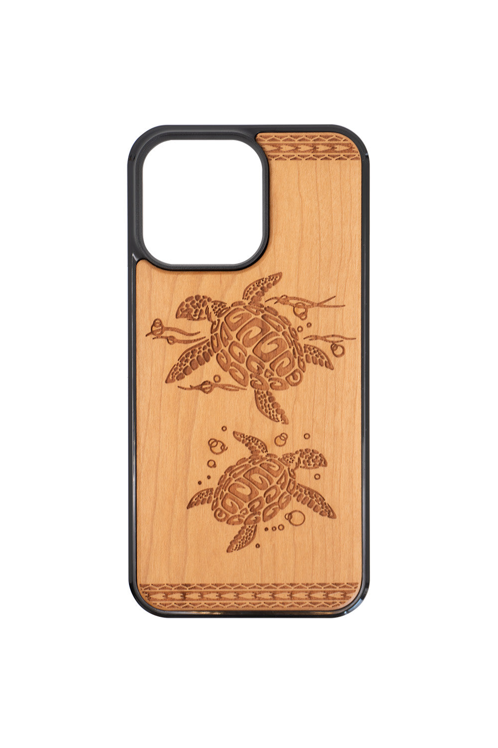 Honu Engraving iPhone 13 Pro Max Wood Case