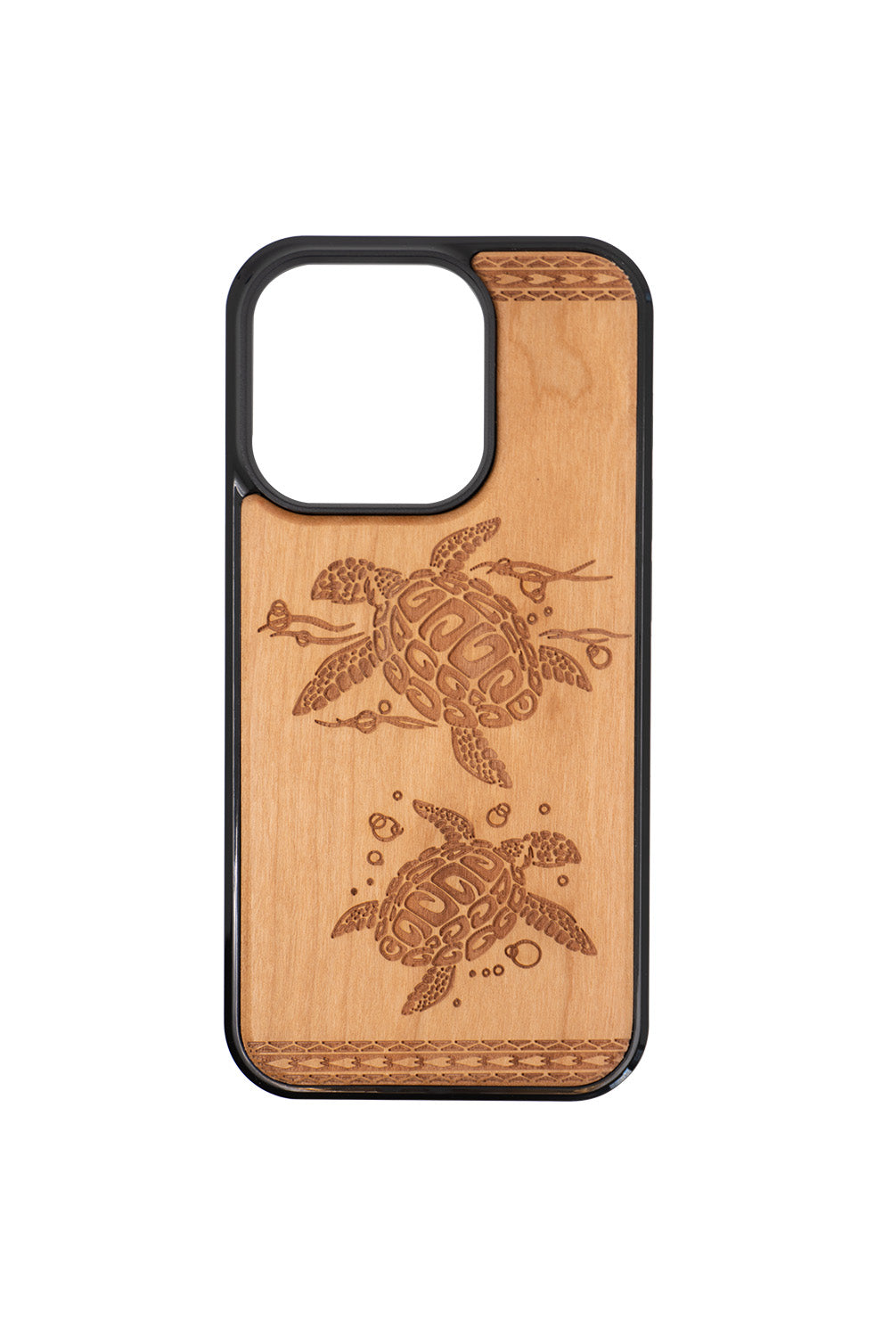 Honu Engraving iPhone 13 Pro Wood Case