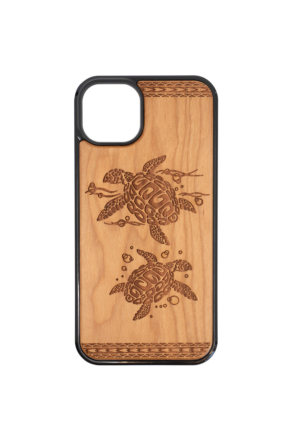 Honu Engraving iPhone 14 Plus Wood Case