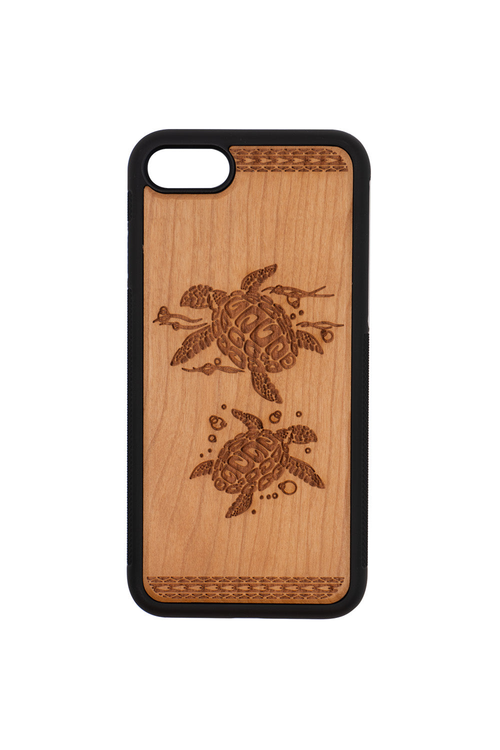 Honu Engraving iPhone SE (2nd generation or later) Wood Case