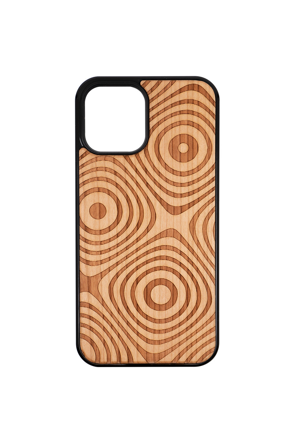 Ripple Engraving iPhone 12 Pro Max Wood Case