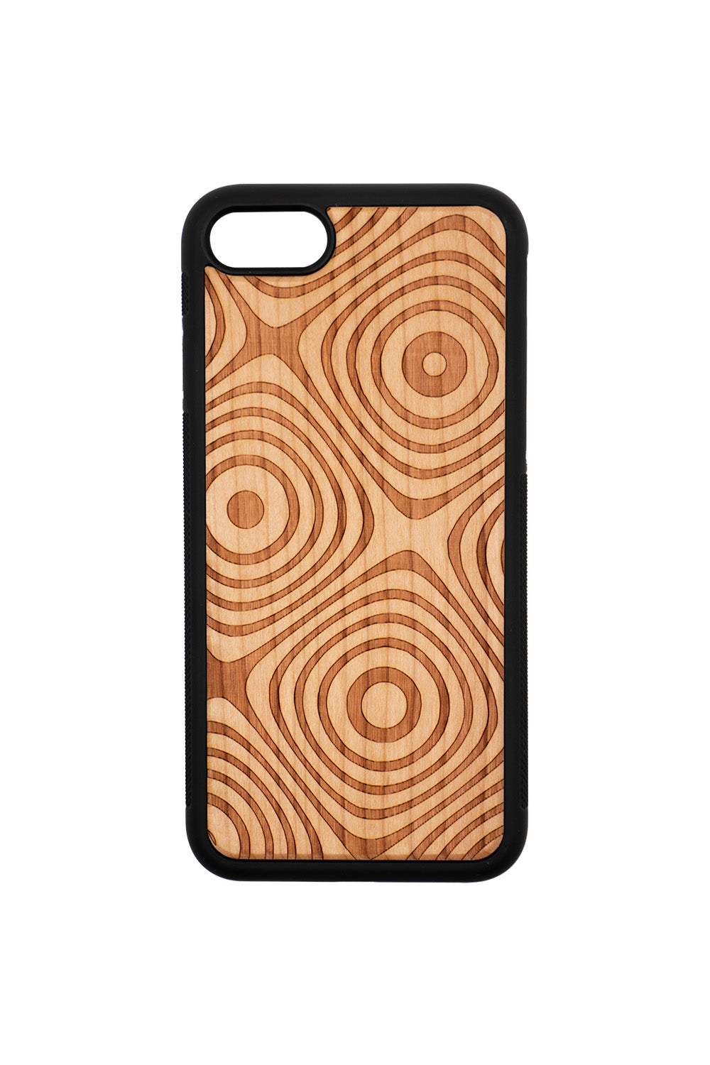 Ripple Engraving iPhone SE (2nd generation or later) Wood Case