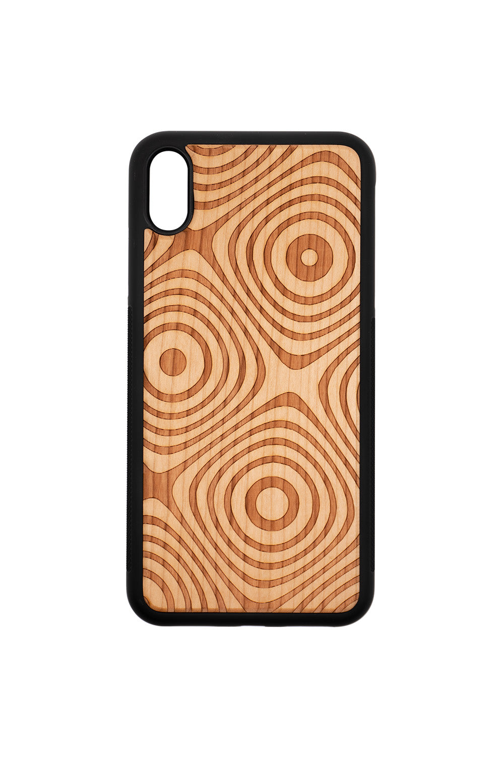 Ripple Engraving iPhone XR Wood Case