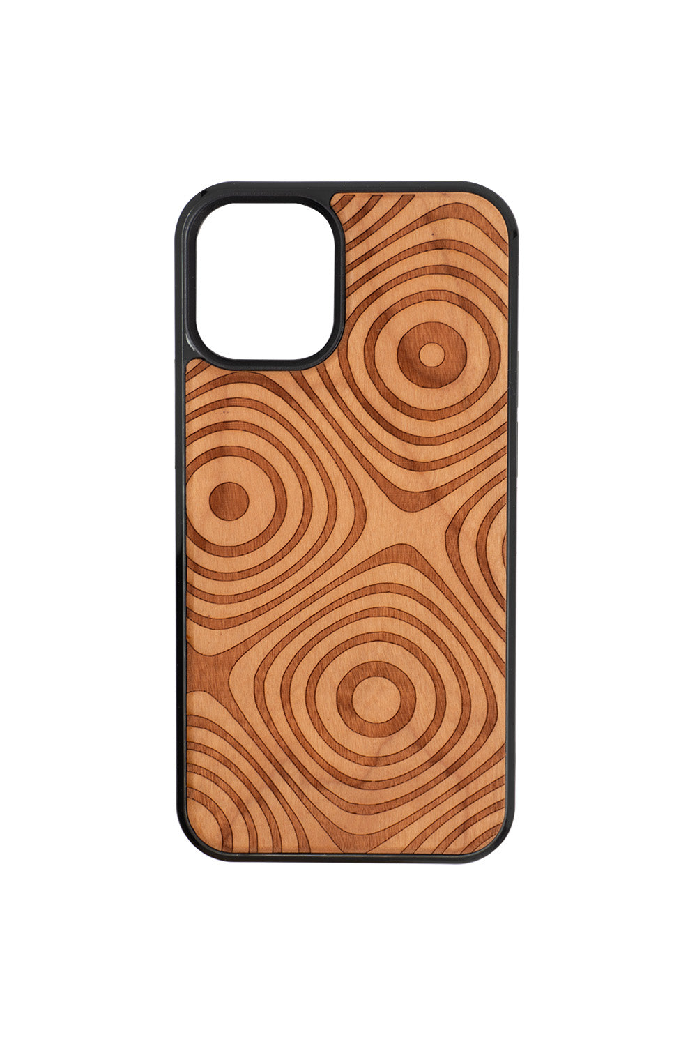 Ripple Engraving iPhone 12 mini Wood Case