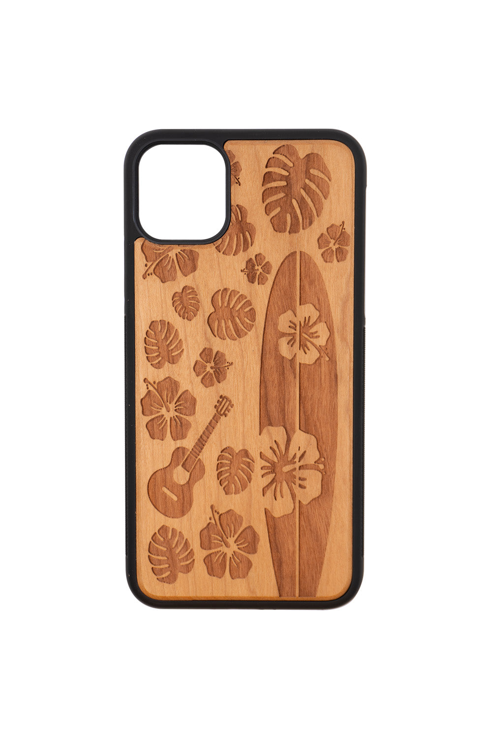 Surfboard Engraving iPhone 11 Pro Max Wood Case