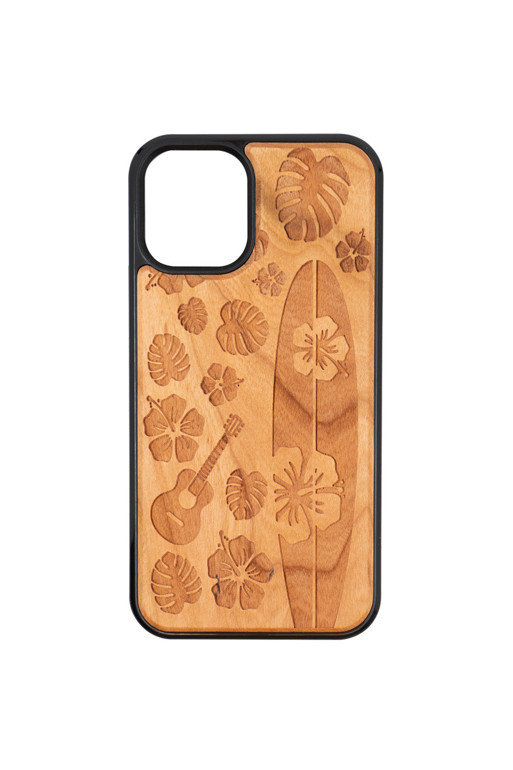 Surfboard Engraving iPhone 12 mini Wood Case