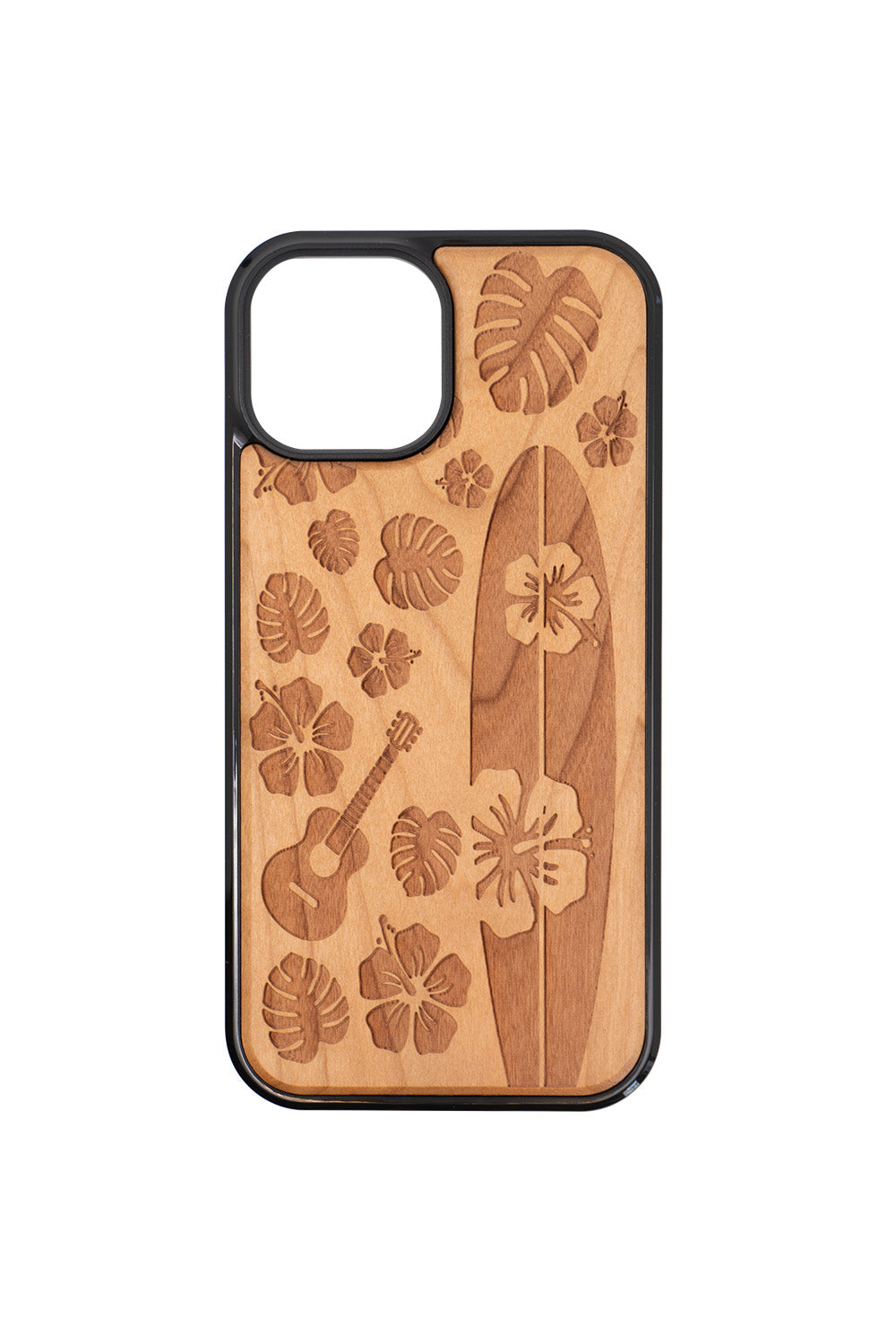 Surfboard Engraving iPhone 13 Wood Case