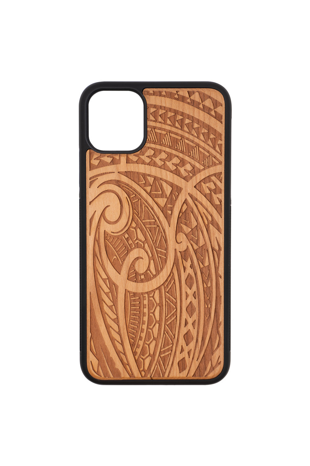 Tribal Pattern Engraving iPhone 11 Pro Max Wood Case