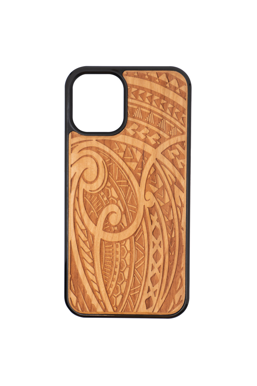 Tribal Pattern Engraving iPhone 12 mini Wood Case