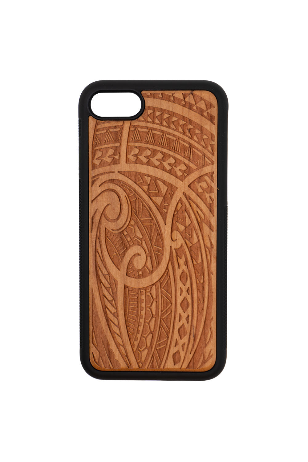 Tribal Pattern Engraving iPhone SE (2nd generation or later) Wood Case