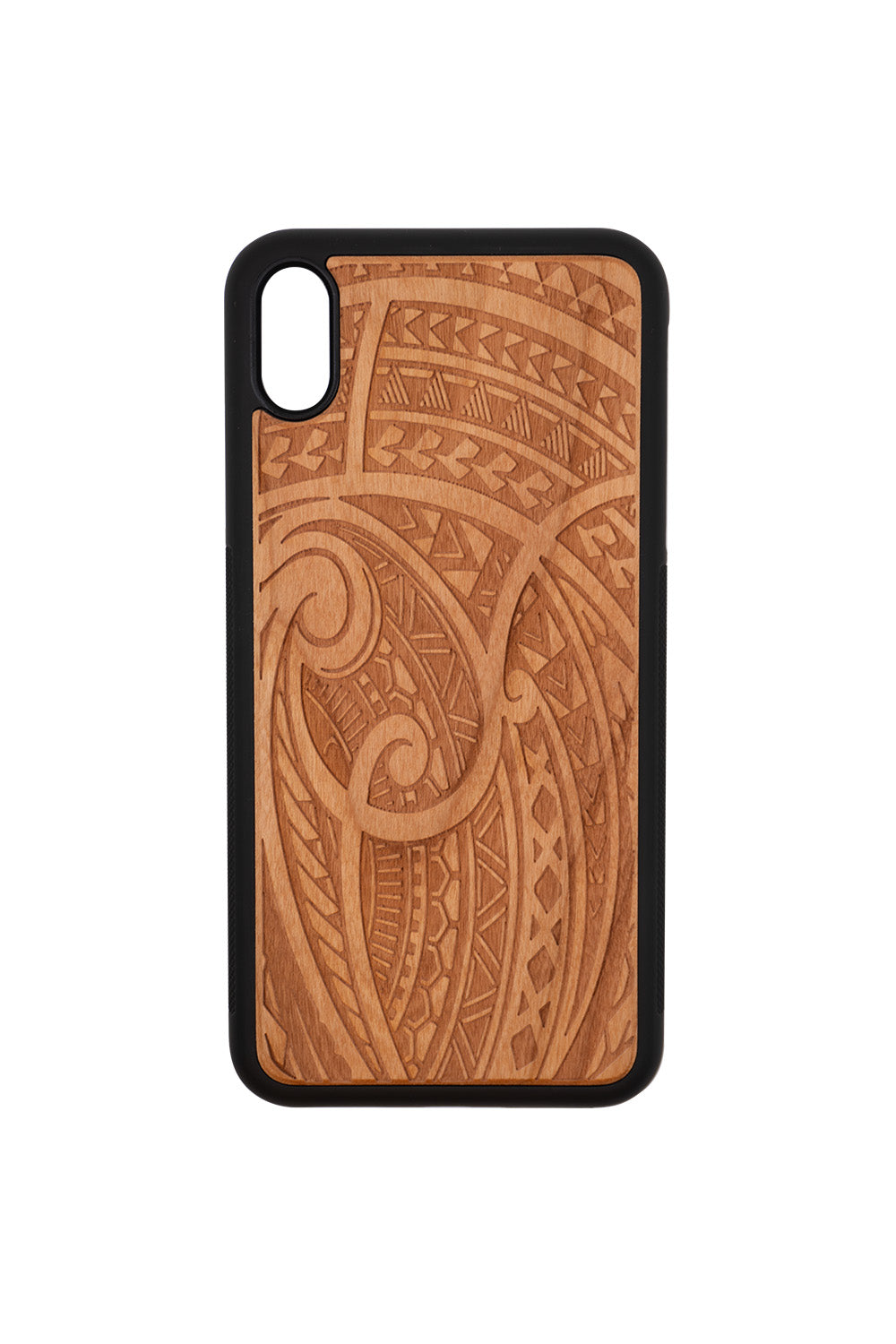 Tribal Pattern Engraving iPhone XS Max Wood Case