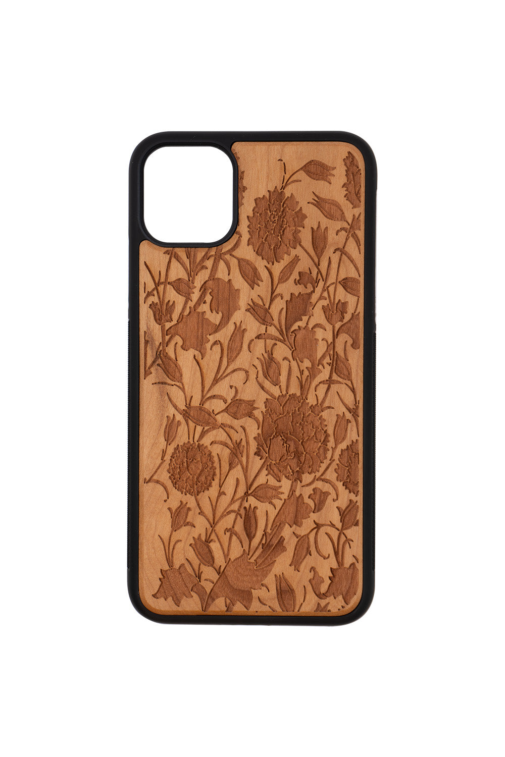 Tulip Engraving iPhone 11 Pro Max Wood Case