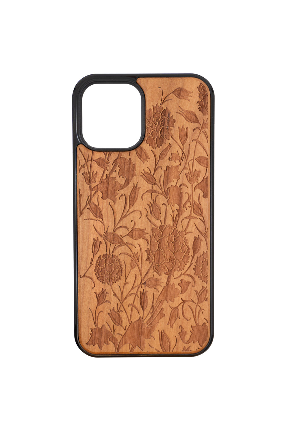 Tulip Engraving iPhone 12 Pro Max Wood Case