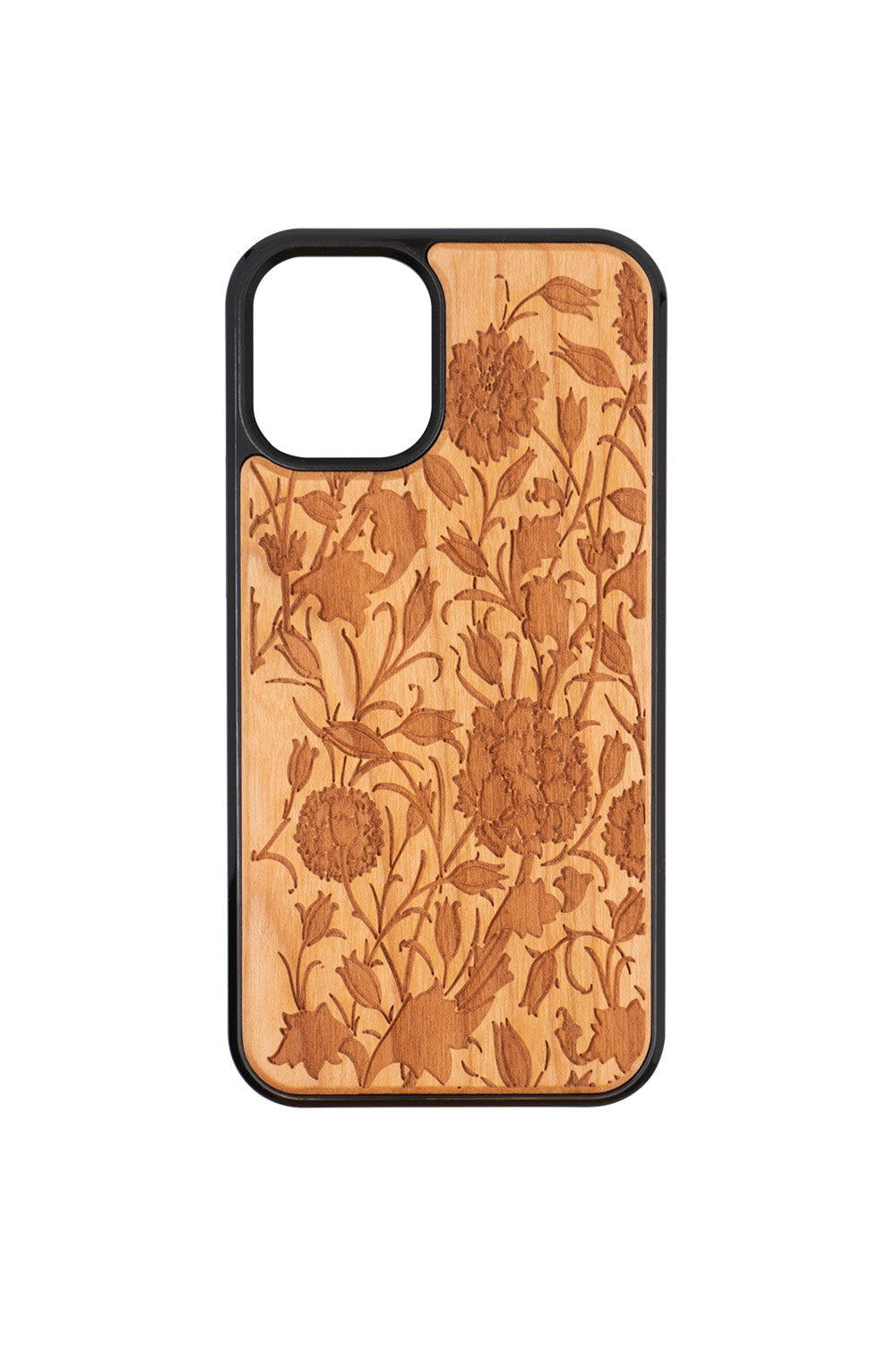 Tulip Engraving iPhone 12 mini Wood Case