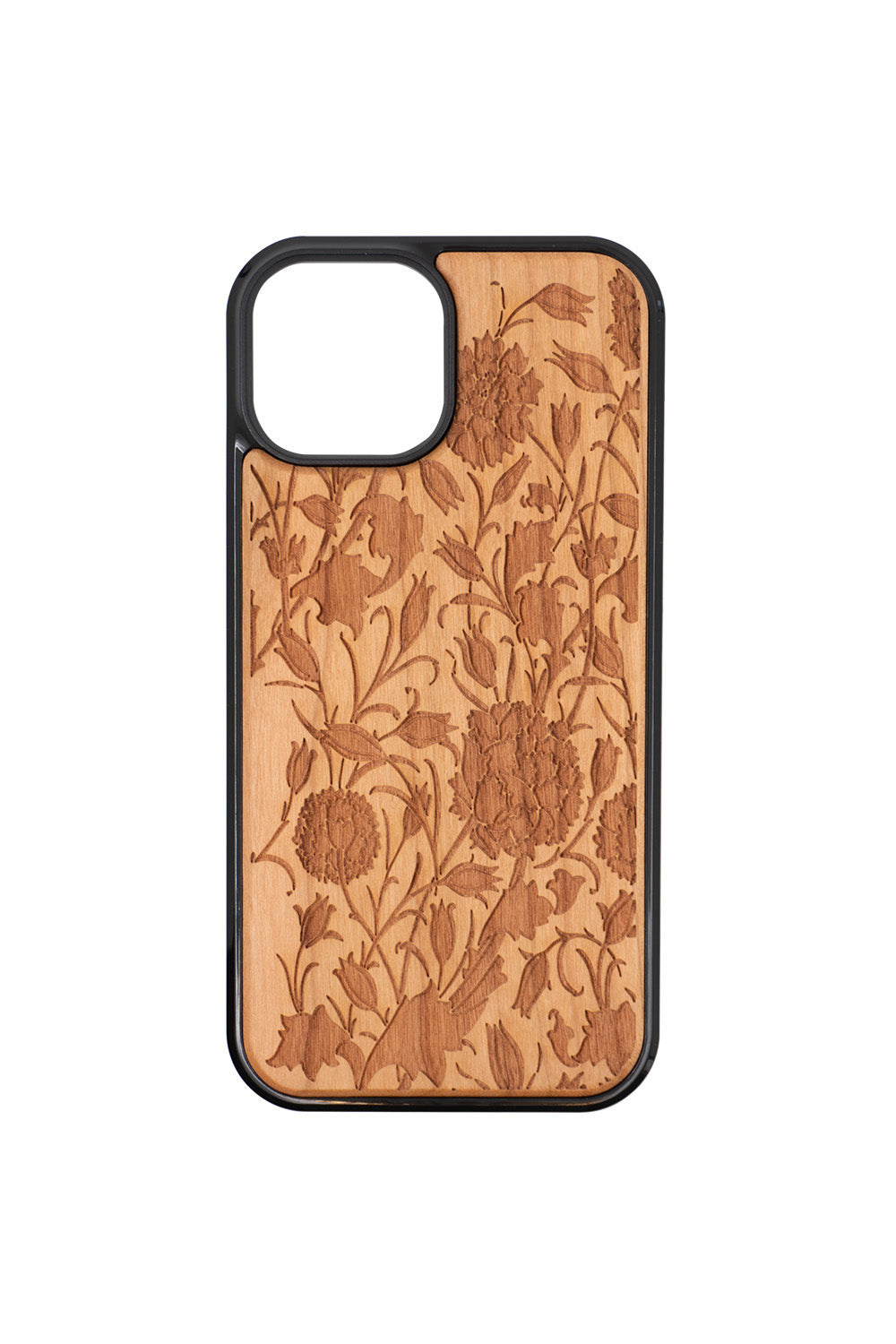 Tulip Engraving iPhone 13 Wood Case